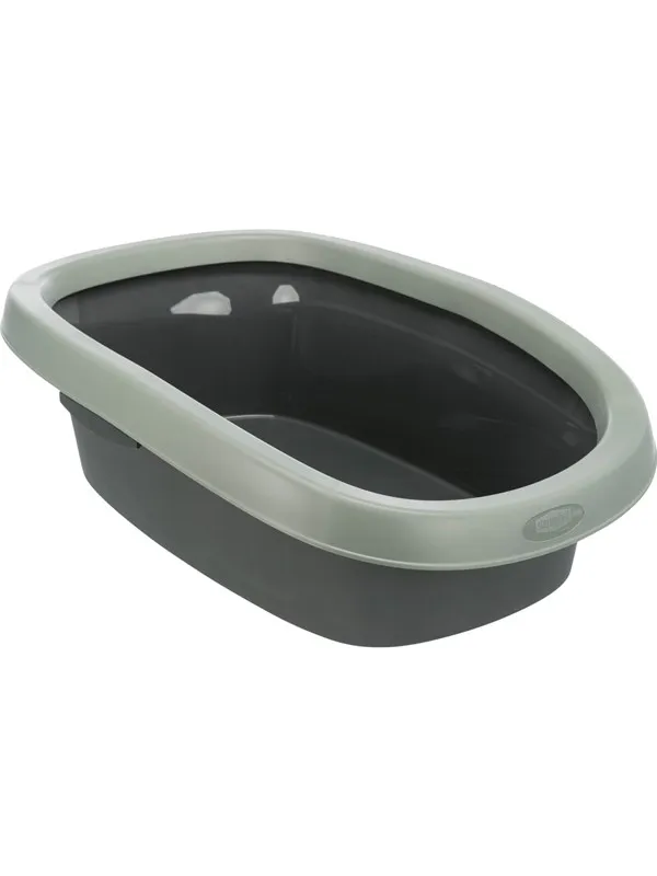 Trixie Carlo cat litter tray with rim 38 × 17 × 58 cm anthracite/grey-green