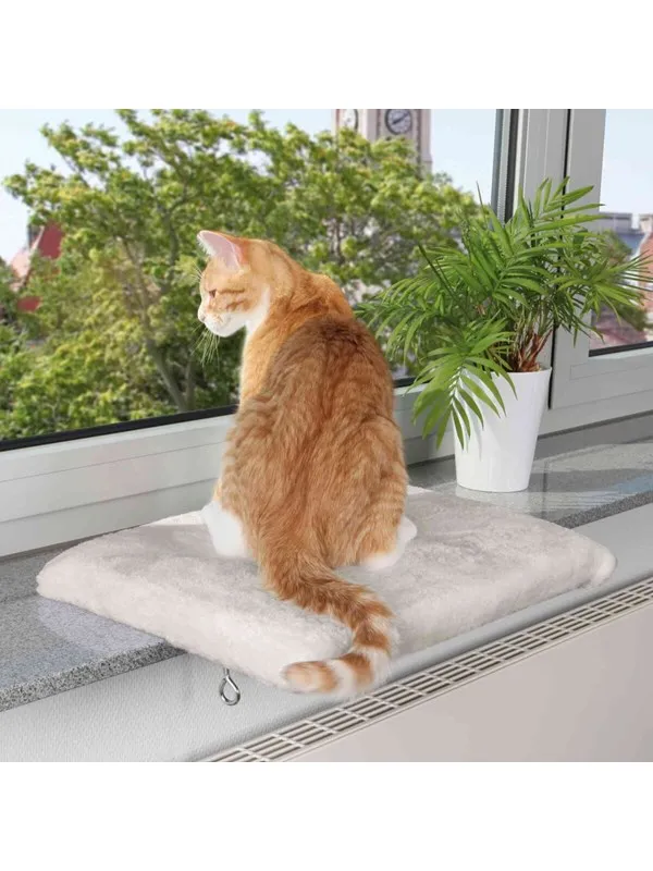 Trixie Koselig Plysj Vinduskarm Hvilepute for Katter 51x36cm