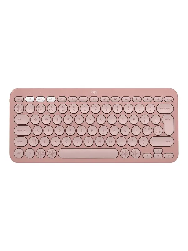 Logitech Pebble Keys 2 K380s - Tastatur - Engelsk (Storbritannia) - Rosa