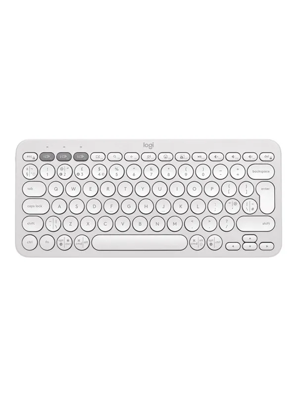 Logitech Pebble Keys 2 K380s - Tastatur - Engelsk (Storbritannia) - Hvit