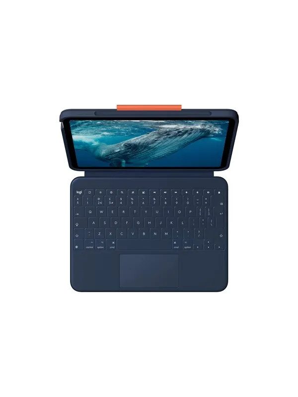 Logitech Rugged Combo 4c - keyboard and folio case full size - QWERTY - Danish/Norwegian/Swedish/Finnish - classic blue Input Device - Tastatur & Foliosett - Dansk/norsk/svensk/finsk - Blå