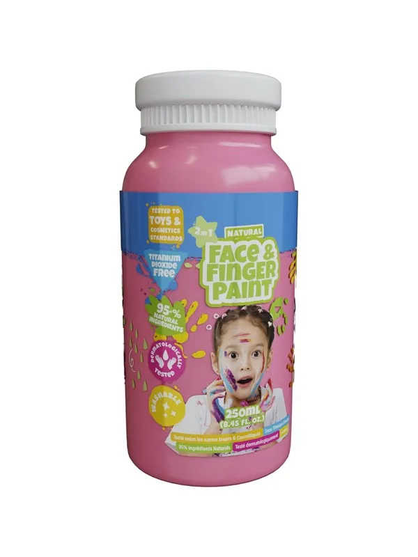 Boti Natural Face & Fingerpaint Bottle - Pink 250ml