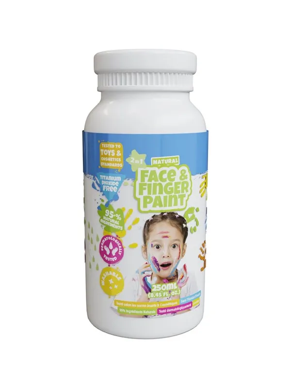 Boti Natural Face & Fingerpaint Bottle - White 250ml