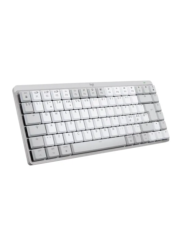 Logitech MX Mechanical Mini for Mac - Minimalist Wireless Illuminated Performance Keyboard Pale Grey - FR - Tastatur - Fransk - Grå