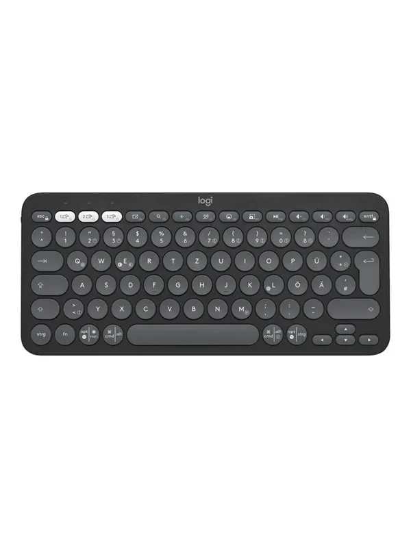 Logitech Pebble Keys 2 K380s Wireless Keyboard - Tonal Graphite - Tastatur - Engelsk (Storbritannia) - Grå