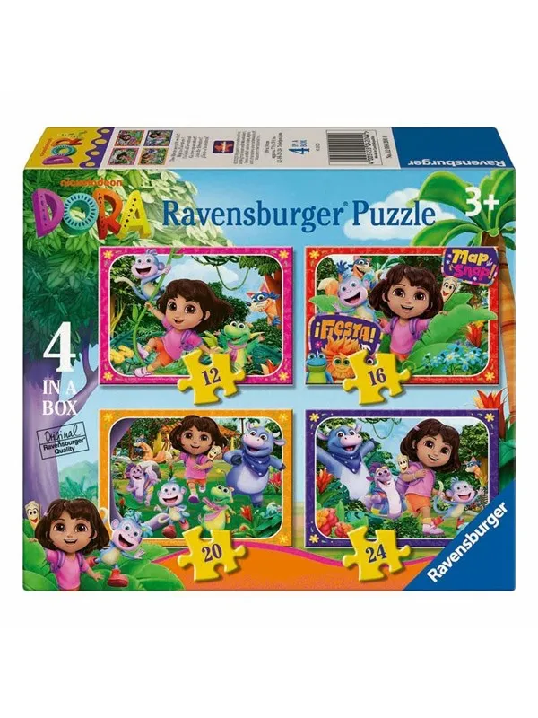 Ravensburger - Dora the Explorer Jigsaw Puzzle: Join the Adventure! - 4 Puzzles