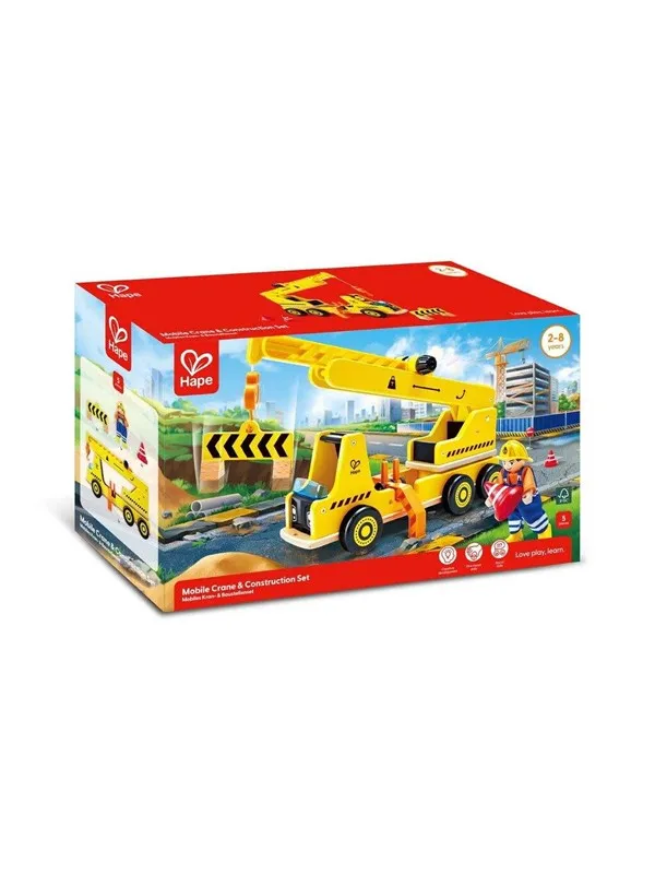 Hape Mobile Crane & Construction Set