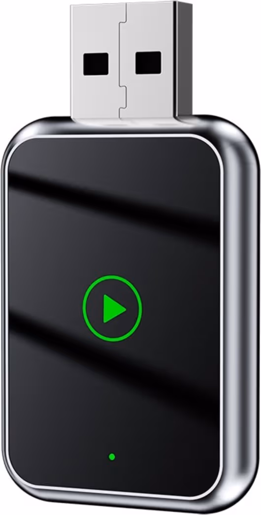 Smart Carplay & Android Auto Trådløs Adapterboks - 2-i-1 USB-dongle Sølv