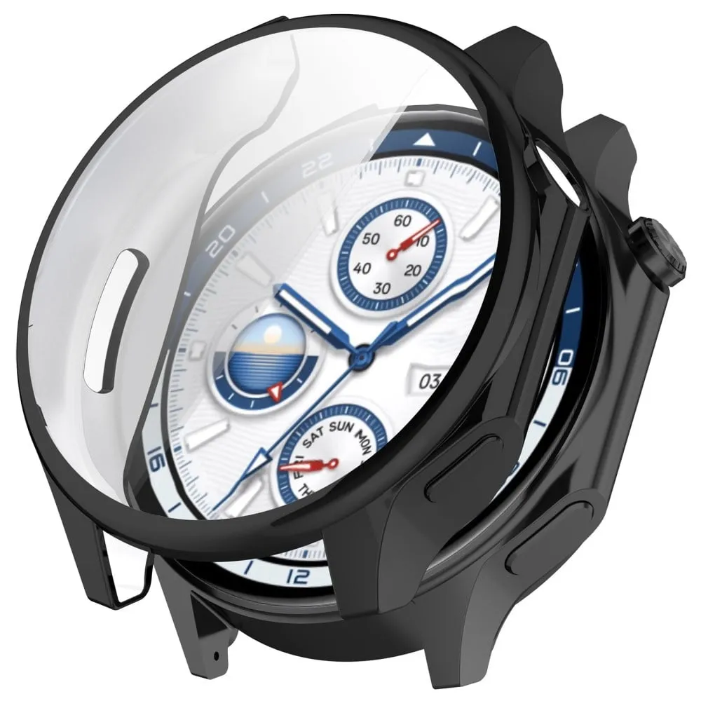 Oppo Watch X / OnePlus Watch 2 Galvanisering av fleksibelt deksel med full dekning Watch Case - Svart