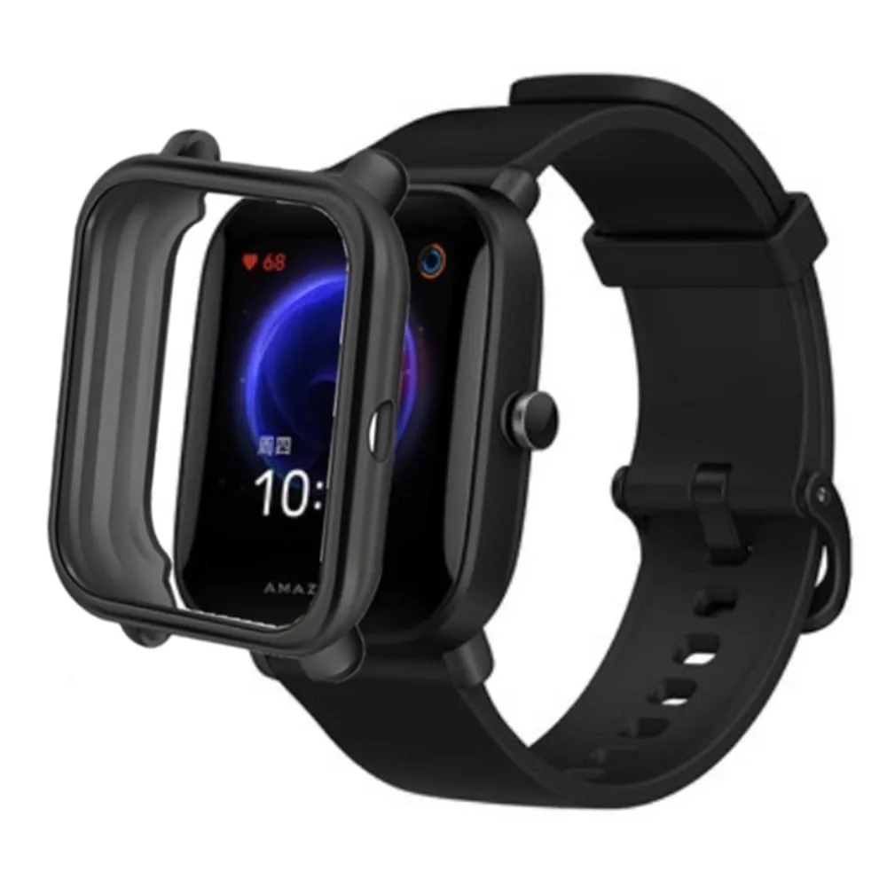 Huami Amazfit Bip / Amazfit Bip U / Amazfit Bip Pop Etui T Galvanisering Klokkeramme deksel - Svart