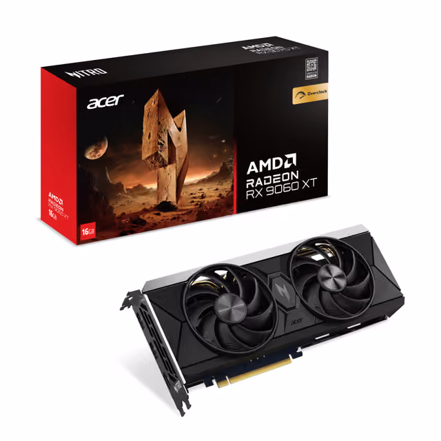 Acer Radeon RX 9060 XT NITRO - 16GB GDDR6 RAM - Grafikkort