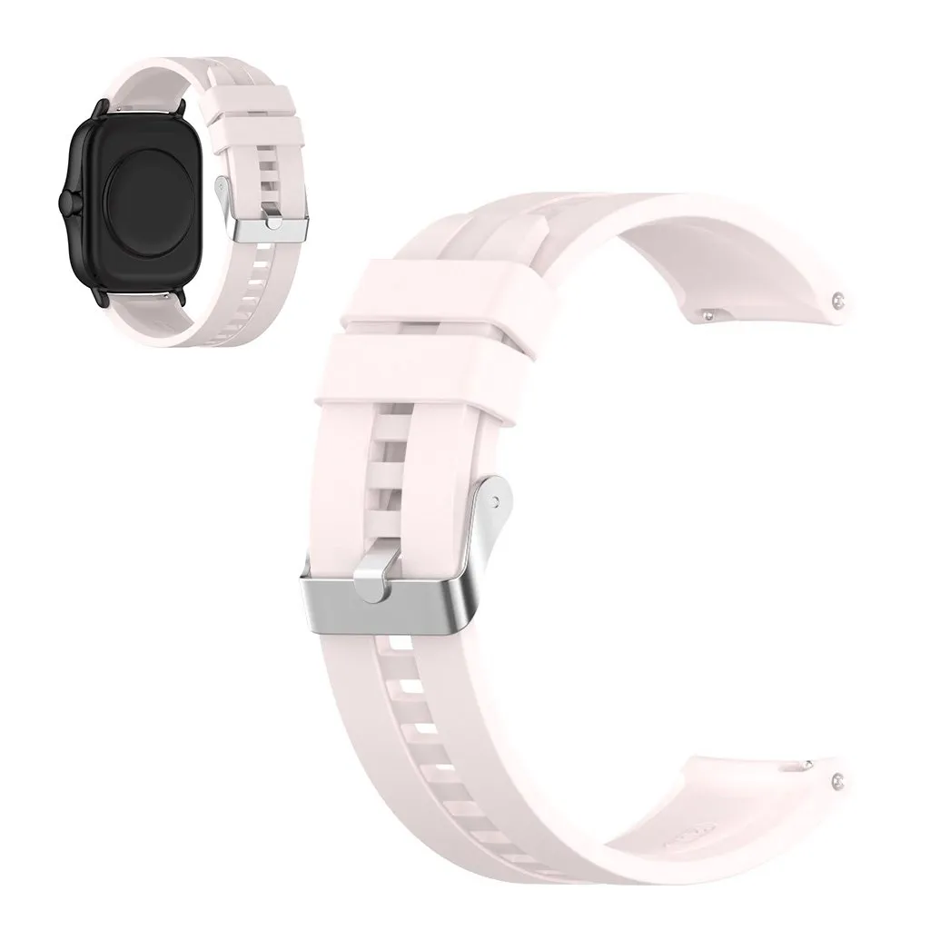 20 mm silikonklokkearmbånd for Amazfit GTS-enheter - Lyserosa