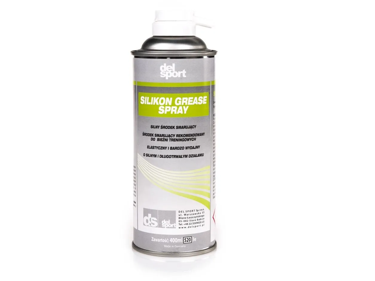 DelSport profesjonell smørefett til tredemølle Silkon Grease Spray 400 ml