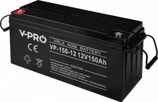 Volt AGM-batteri VPRO 12V 150 Ah VRLA vedlikeholdsfritt