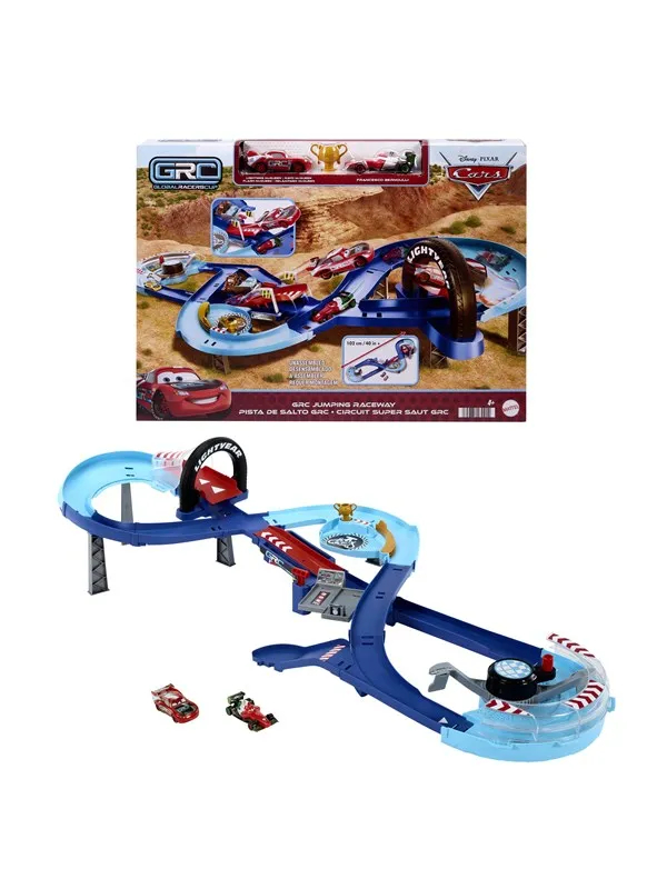 Disney Pixar Cars Global Racers Cup GRC Jumping Raceway Playset