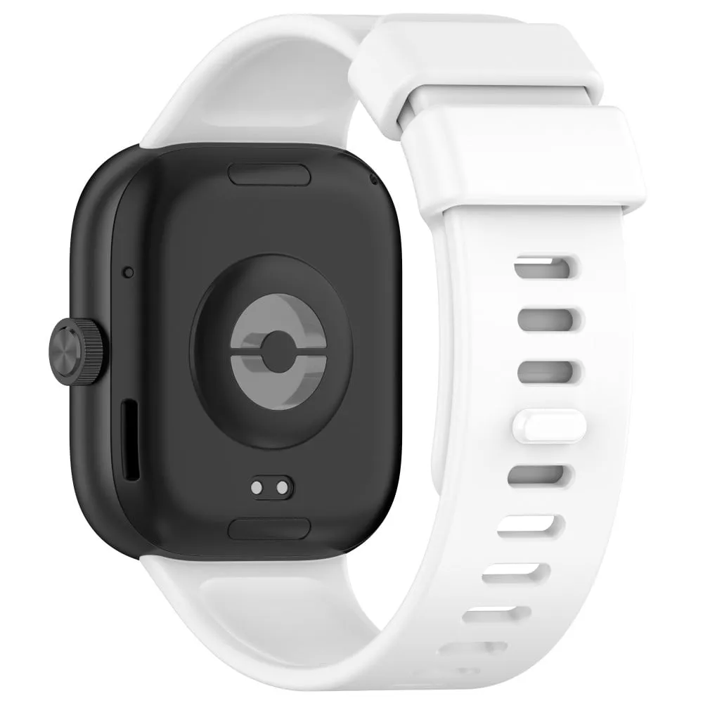 Xiaomi Redmi Watch 4 / Smart Band 8 Pro Silikon Armbåndsrem med Klokkeveske - Hvit