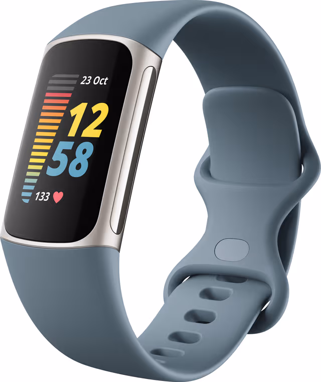 Fitbit Charge 5 aktivitetsarmbånd (steel blue/platinum)