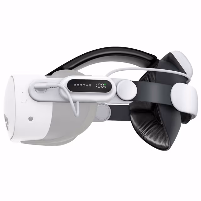 BOBOVR E3 Pro for Meta Quest 3/3S hodestropp 10000mAh batteri VR-hodebånd