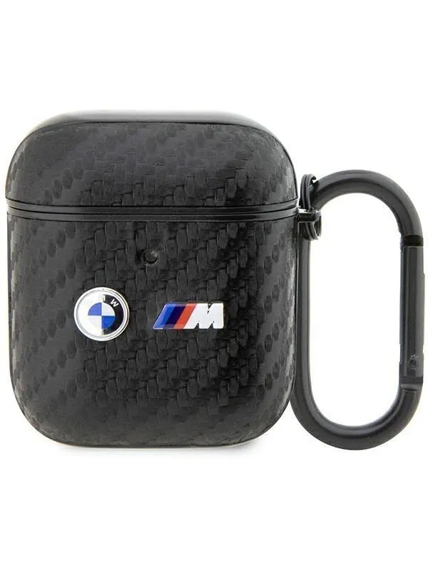 BMW BMA2WMPUCA2 AirPods 1/2 cover black/black Carbon Double Metal Logo
