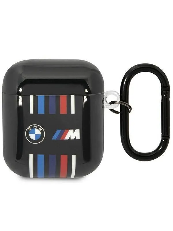 BMW BMA222SWTK AirPods 1/2 cover black/black Multiple Colored Lines