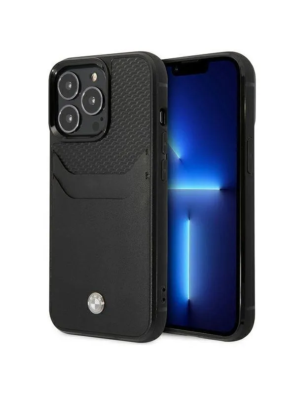 BMW BMHCP14X22RSEPK iPhone 14 Pro Max 6.7" black/black Leather Card Slot