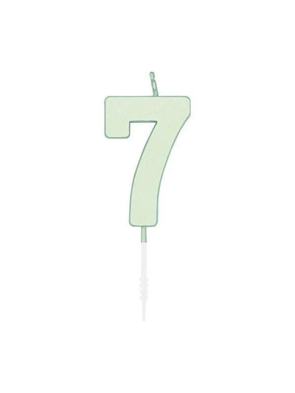 Globos Cake candle 4.5cm Pastel Mint no. 7