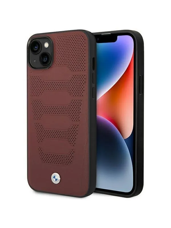 BMW BMHCP14S22RPSR iPhone 14 6.1" burgundy/burgundy Leather Seats Pattern