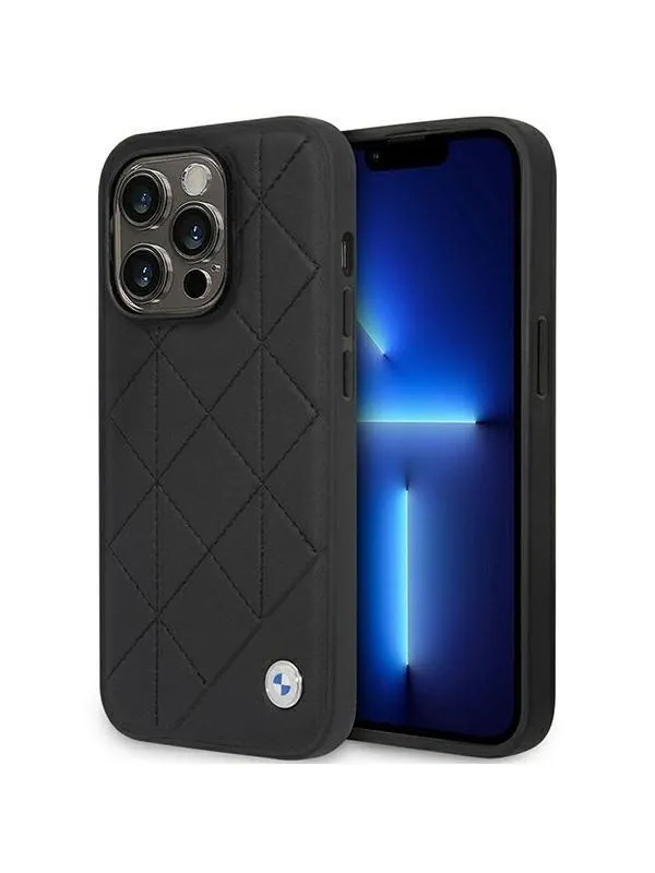 BMW BMHCP14L22RQDK iPhone 14 Pro 6.1" black/black Leather Quilted