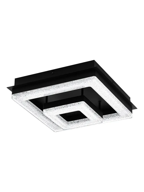 EGLO FRADELO 1 LOFT 240X240 SORT/KRYSTALL
