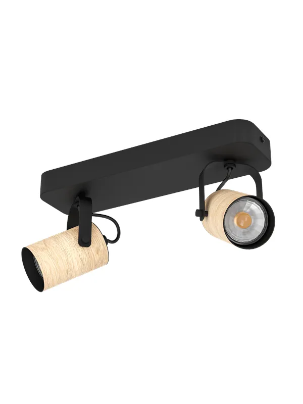 EGLO CAYUCA SPOT GU10 2X250LM SORT/BRUN