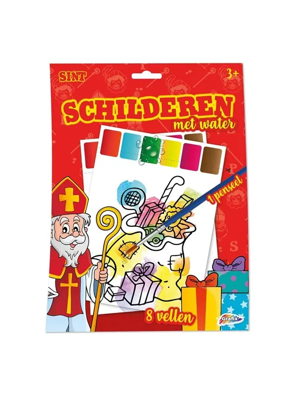 Creative Craft Group Painting with Water Sinterklaas
