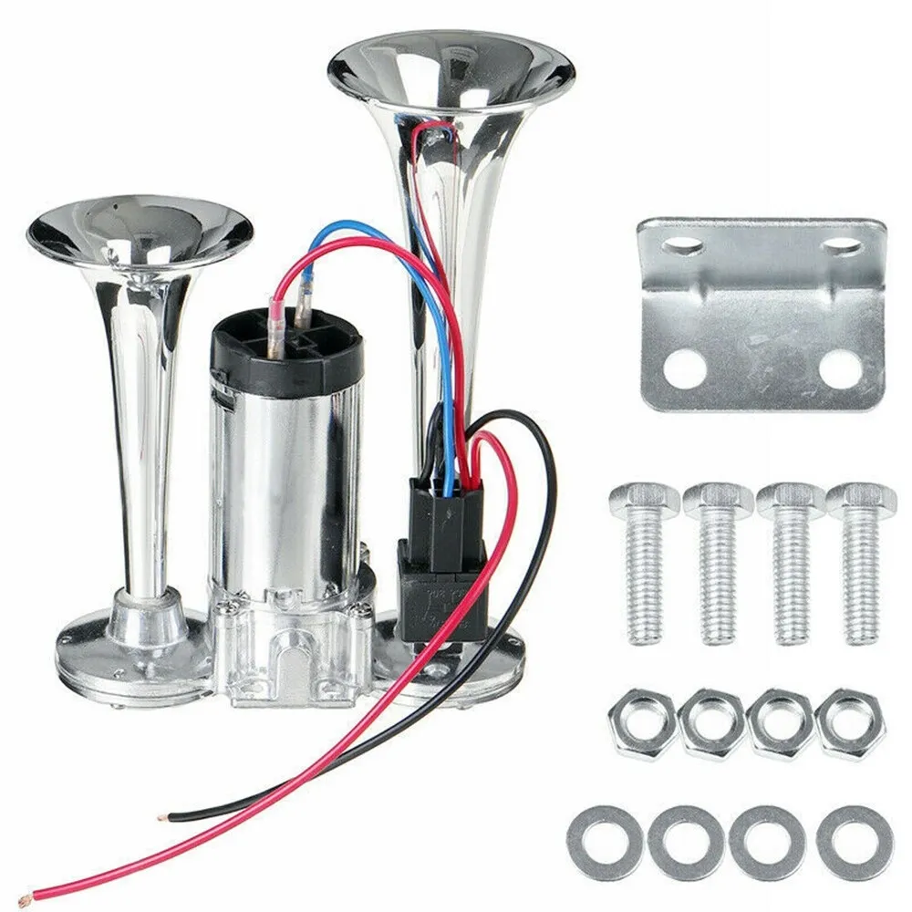 Horn Bilhorn 600DB Kraftig lyd Dual Tube bilhorn 12V kjøretøy elektrisk horn