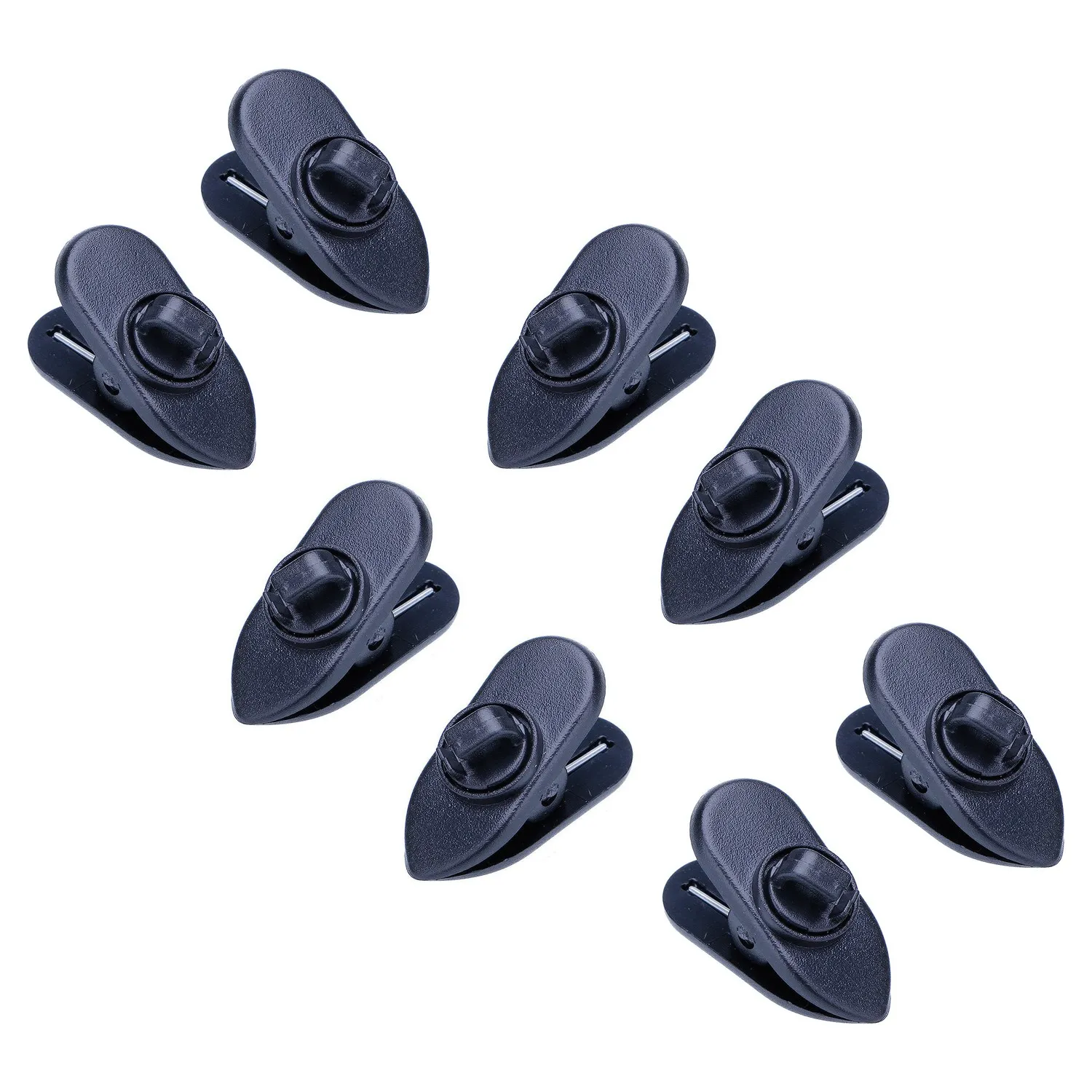 Hodetelefonkabelholder - hodetelefonklips - 8-pakning - Svart [Liten]