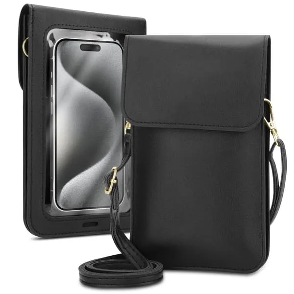 Deksel kompatibel med Samsung Galaxy A6 PLUS 2018 Mobilveske til å henge rundt halsen håndveske med mobilrom og vindu case cover