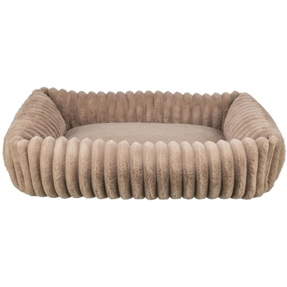 Trixie Lonni Firkantet seng i fløyel fleece - 65x50cm - Brun