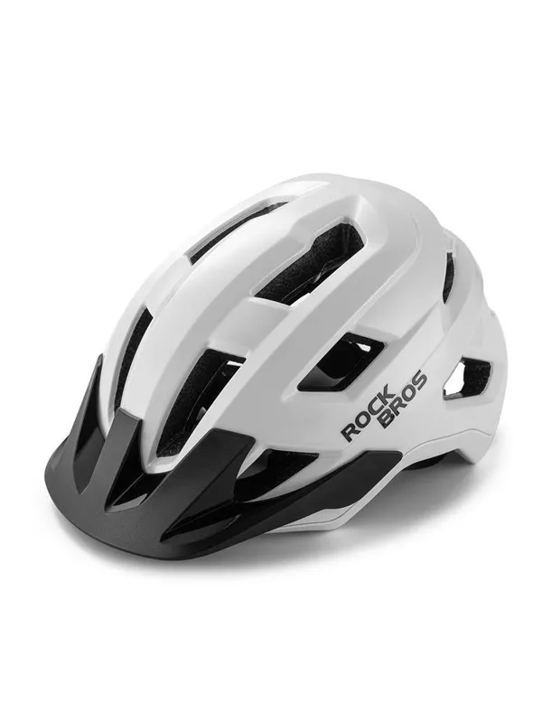 Rockbros LK-67 Youth Bike Helmet with Detachable Visor 54-58 cm - White