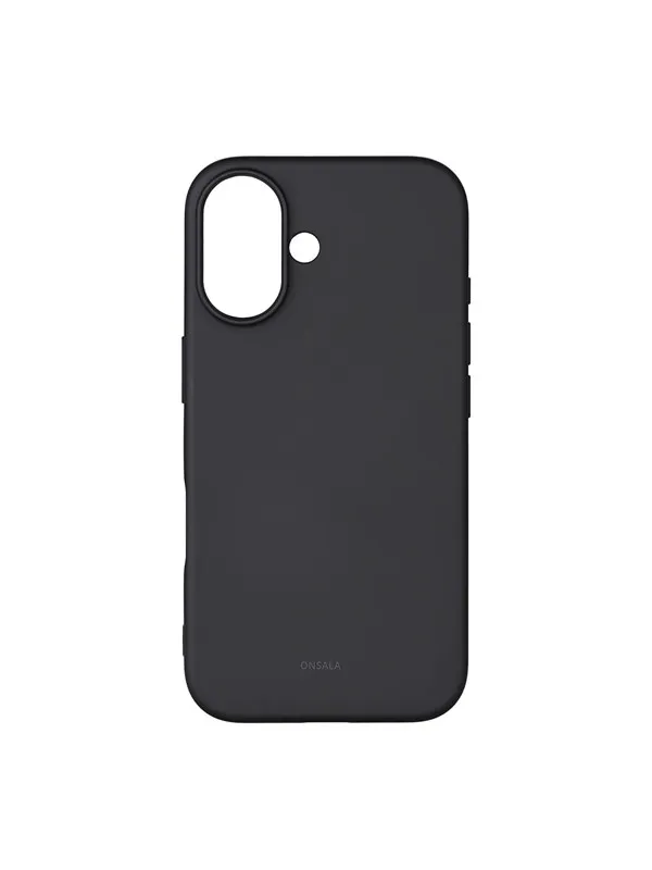 ONSALA Phone Case with Silicone Feel Black - iPhone 16