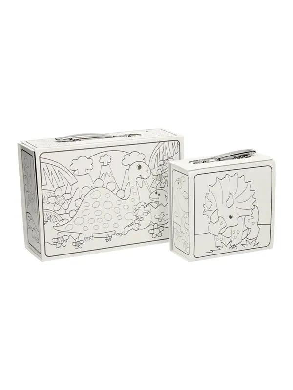 Wins Holland - Color your own Dino Suitcases set of 2