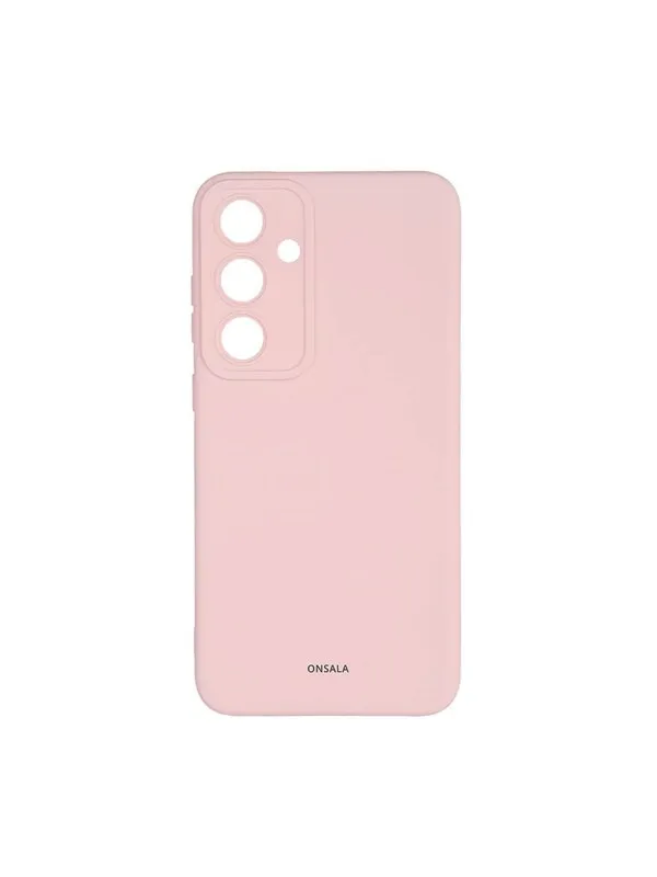 ONSALA Phone Case with Silicone Feel Chalk Pink - Samsung S24+ 5G