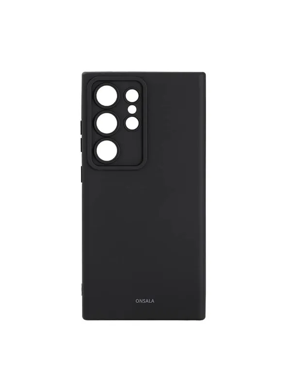 ONSALA Phone Case with Silicone Feel Black - Samsung S24 Ultra 5G