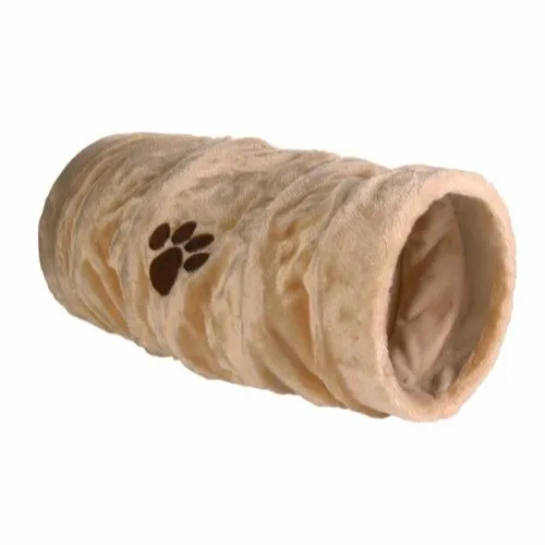 Trixie Playing tunnel plush ø 22 × 60 cm beige