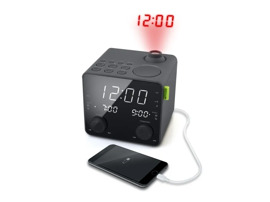M-189 P Clock Radio FM projection USB-charge