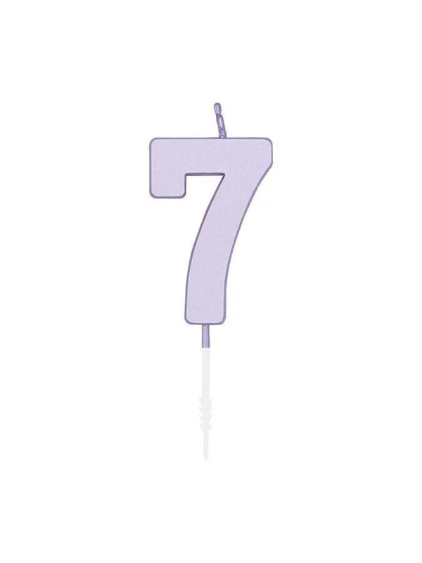 Globos Cake candle 4.5cm Pastel Lilac no. 7