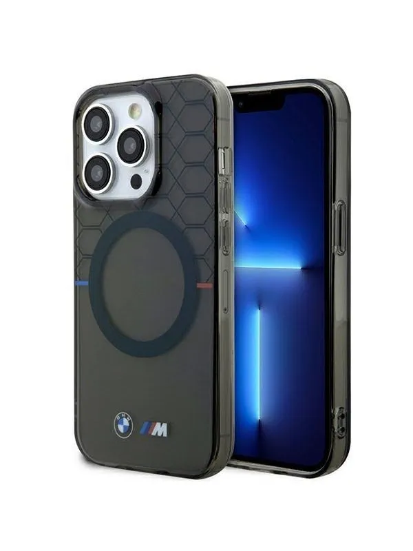 BMW Pattern MagSafe case for iPhone 13 Pro Max - gray