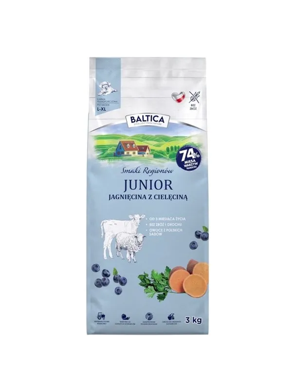 BALTICA Flavours of regions Junior Lamb with veal - dry dog food - 3kg
