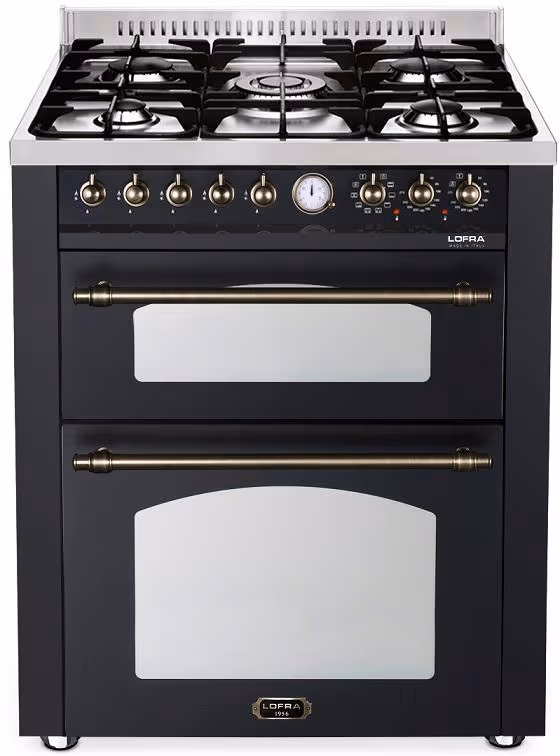 Lofra Komfyr - Dolce Vita 70 cm (2 ovner) (Svart/Bronse) Gass