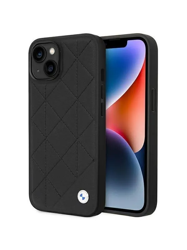 BMW BMHCP14S22RQDK iPhone 14 6.1" black/black Leather Quilted