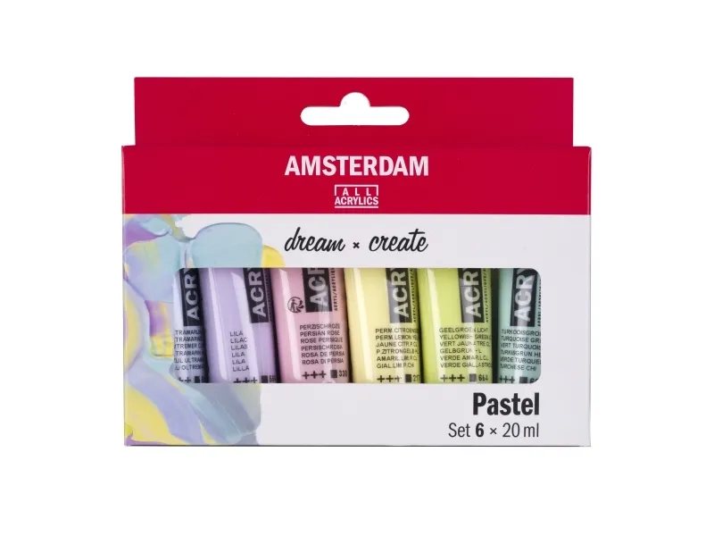 Bruynzeel Amsterdam Standard Series Acrylic Paint Pastel Set 20ml 6pcs.