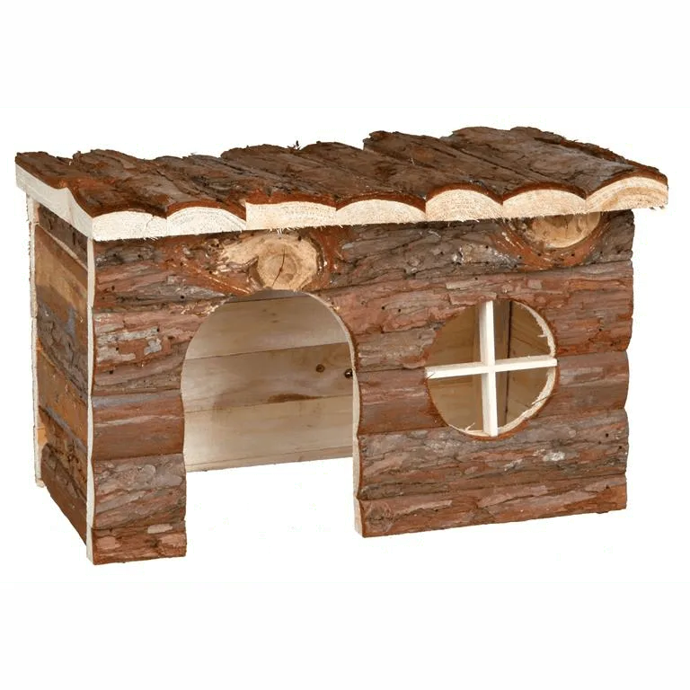 Trixie Natural Bark Wood House Jerrik Small Animals Large Hamsters Degus 28x16x18cm