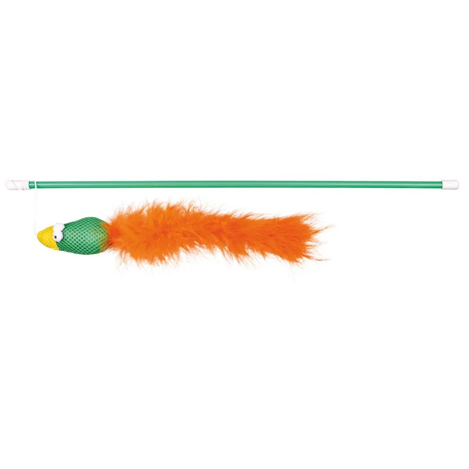Trixie Katteleke Lekestang med Fugl og Bjelle Assorterte Farger 50cm